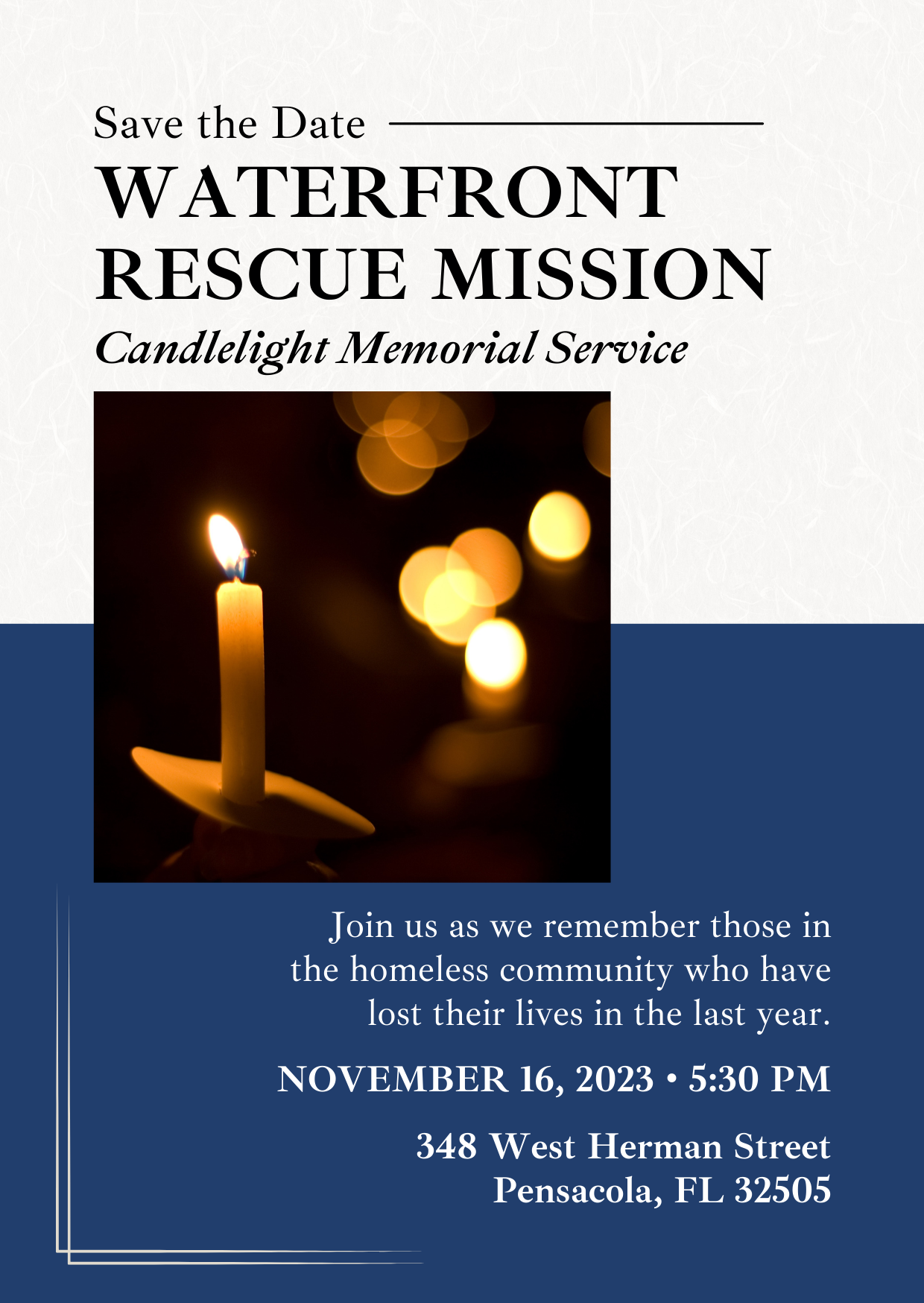 2023 Candlelight Memorial Service Waterfront Mission